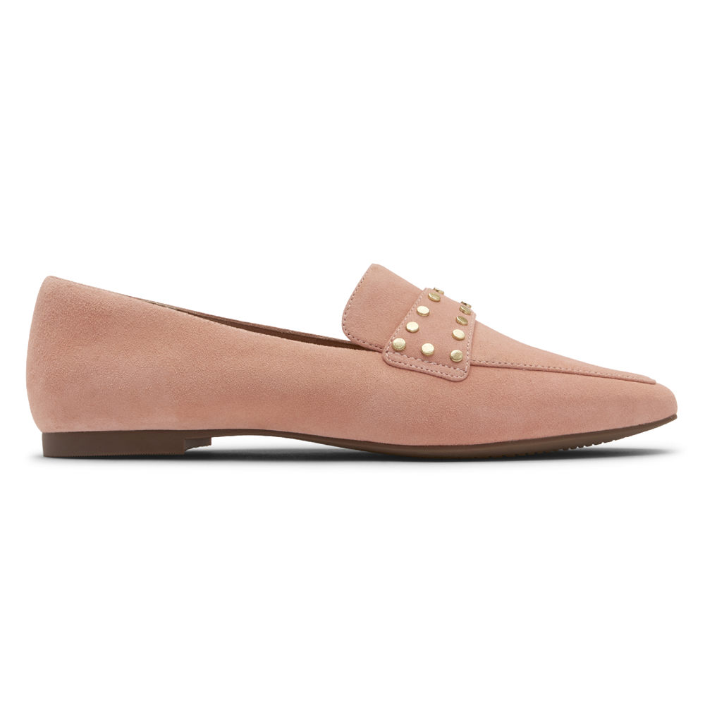 Mocassins Rockport Mulher Rosa - Total Motion Laylani Studded - 82501PRAN